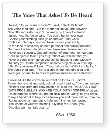The Voice that Asked to Be Heard